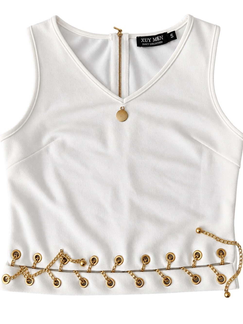 Muy Muy sleeveless w/ gold trimmings size S but undersized
